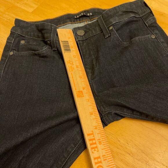 Anthropologie Level 99 womens flare jeans sz 26 mid rise dark wash soft stretch - Picture 6 of 12